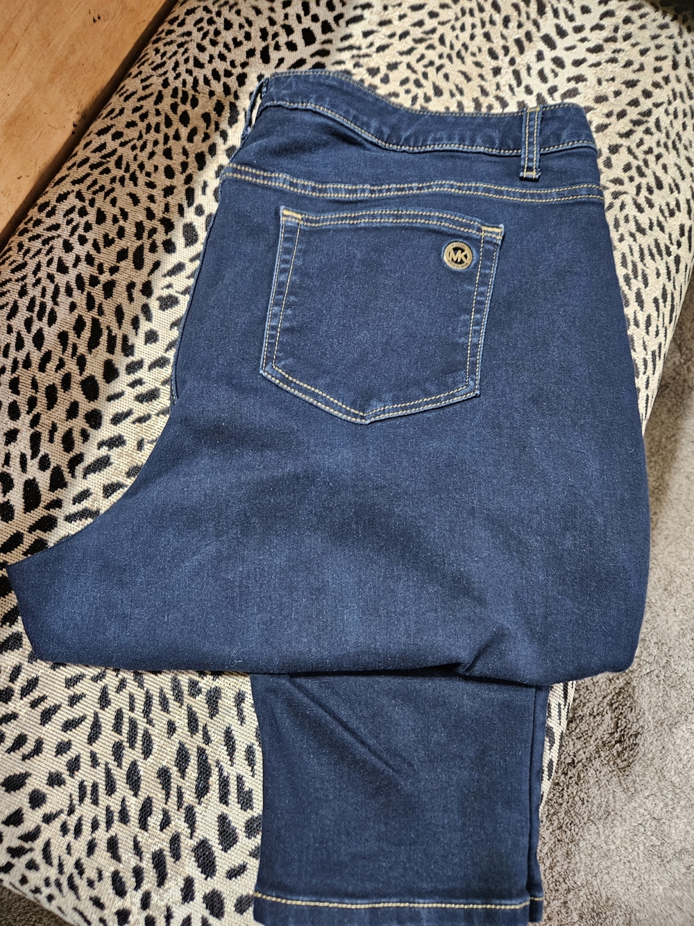 Michael Kors Women's Dark Blue Stretch Jeans